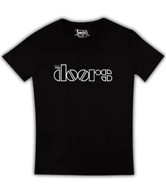 Прикольные футболки: Doors лого на черной